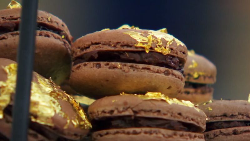 John’s dark chocolate macarons